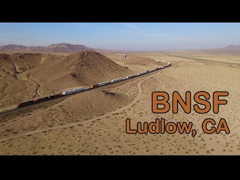 BNSF Train Watching at Ludlow, California with DJI Mavic Air 2 & GoPro Hero 8 Black