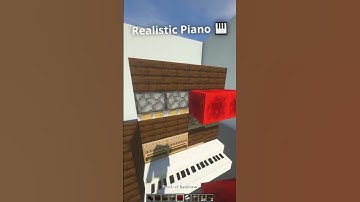Minecraft: Realistic Piano 🎹 Build Hack | #shorts