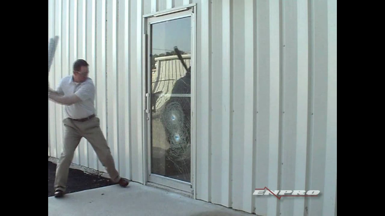 Security film performance — close-up