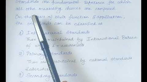 Standards of measurement