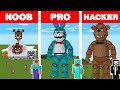 Minecraft NOOB vs PRO vs HACKER: FREDDY STATUE HOUSE BUILD CHALLENGE / Animation