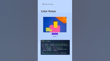 Color Picker Using JavaScript #html5 #programming #subscribe #webdevelopment #coding