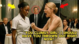 ARROGANT WOMAN TORE THE DRESS THINKING SHE WAS JUST A BLACK WAITRESS – HER MILLIONAIRE HUSBAND SAW…