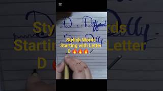 : 🎨 Creative Letter D Design | Beautiful Handwriting Tutorial For Beginners 💖