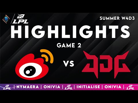 WBG vs JDG Highlights Game 2 LPL 2025 Weibo Gaming vs JD Gaming by Onivia