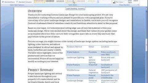 Word 2007 Live Preview