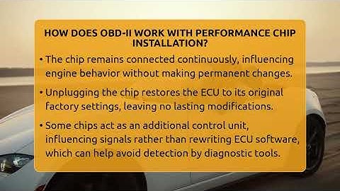 How Does OBD-II Work With Performance Chip Installation? - Car Performance Pros