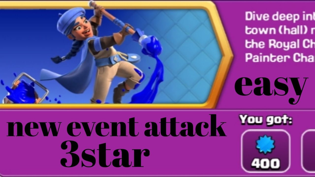 new event attack in coc || painter champion challenge attack coc || gamercoc007 ||