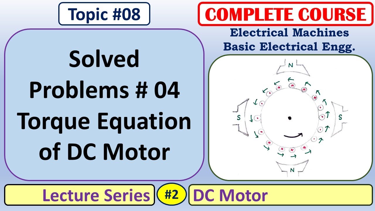 08 Solved Problems 04 Torque Equation of DC Motor YouTube