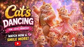 Cute Dancing Cats Party 🐱💃 | Funny Cat Dance Video | Adorable Kittens Dance Show screenshot 5