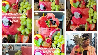 Simplest way to make a Watermelon Cake | Fruit Inspired Cake Tutorial