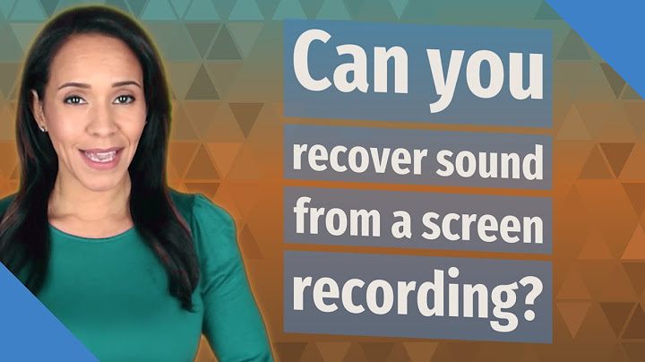 When screen recording how to get sound