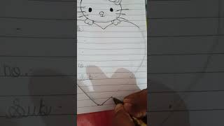 How To Draw A Name Border Design Hello Kitty On Test Copy Part 1