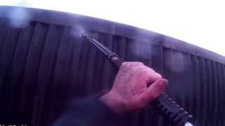 High level cladding cleaning - pressure washing