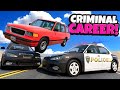 I Became a CAREER CRIMINAL and Got Into Police Chases in BeamNG Drive Mods!