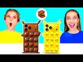チョコレートの食べ物 vs 本物の食べ物のチャレンジ | おいしいキッチンレシピ DaRaDa Challenge