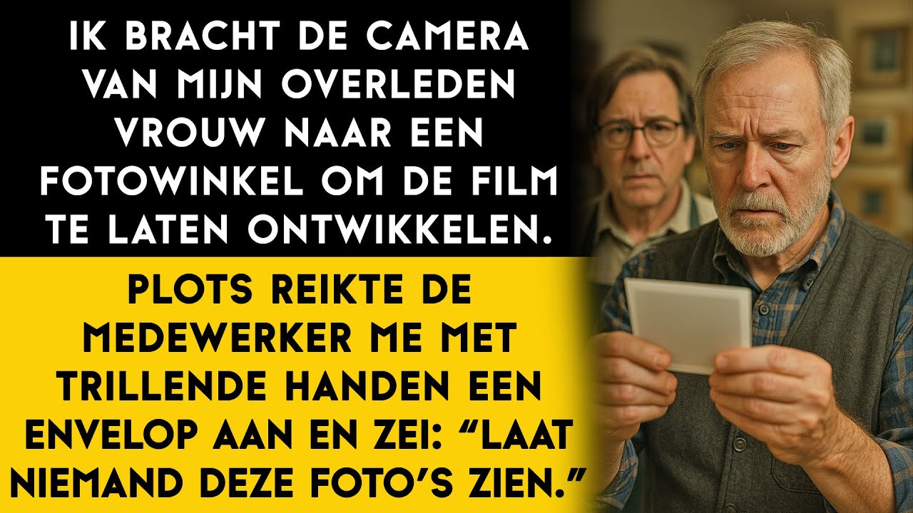 Toen ik de camera van mijn overleden vrouw liet ontwikkelen bij onze oude vriend Maarten, zei hij met trillende handen: “Laat niemand deze foto’s zien.” Op de laatste opname stond mijn eigen...
