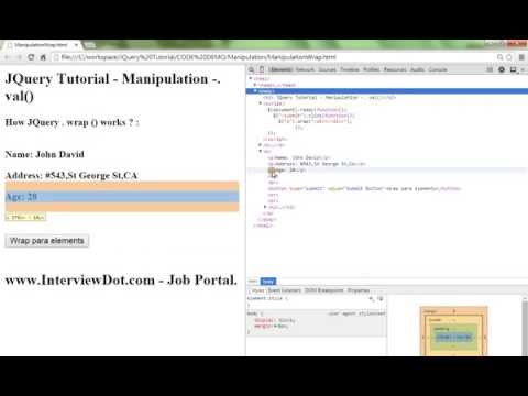 WRAP METHOD IN JQUERY DEMO TAMIL