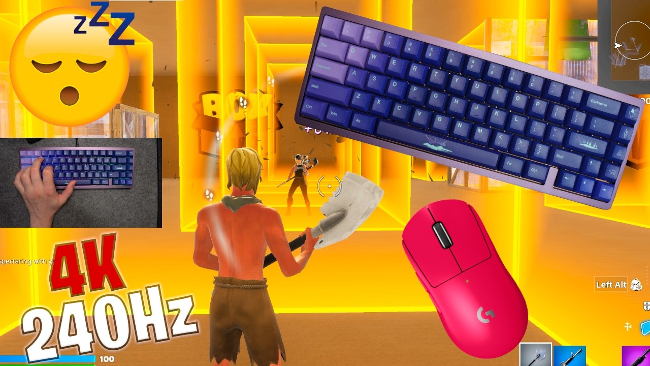 Weikav Lucky 65 ASMR 😴 Box Fight Gameplay 📦 Satisfying Keyboard Fortnite 4K 240 FPS 🏆