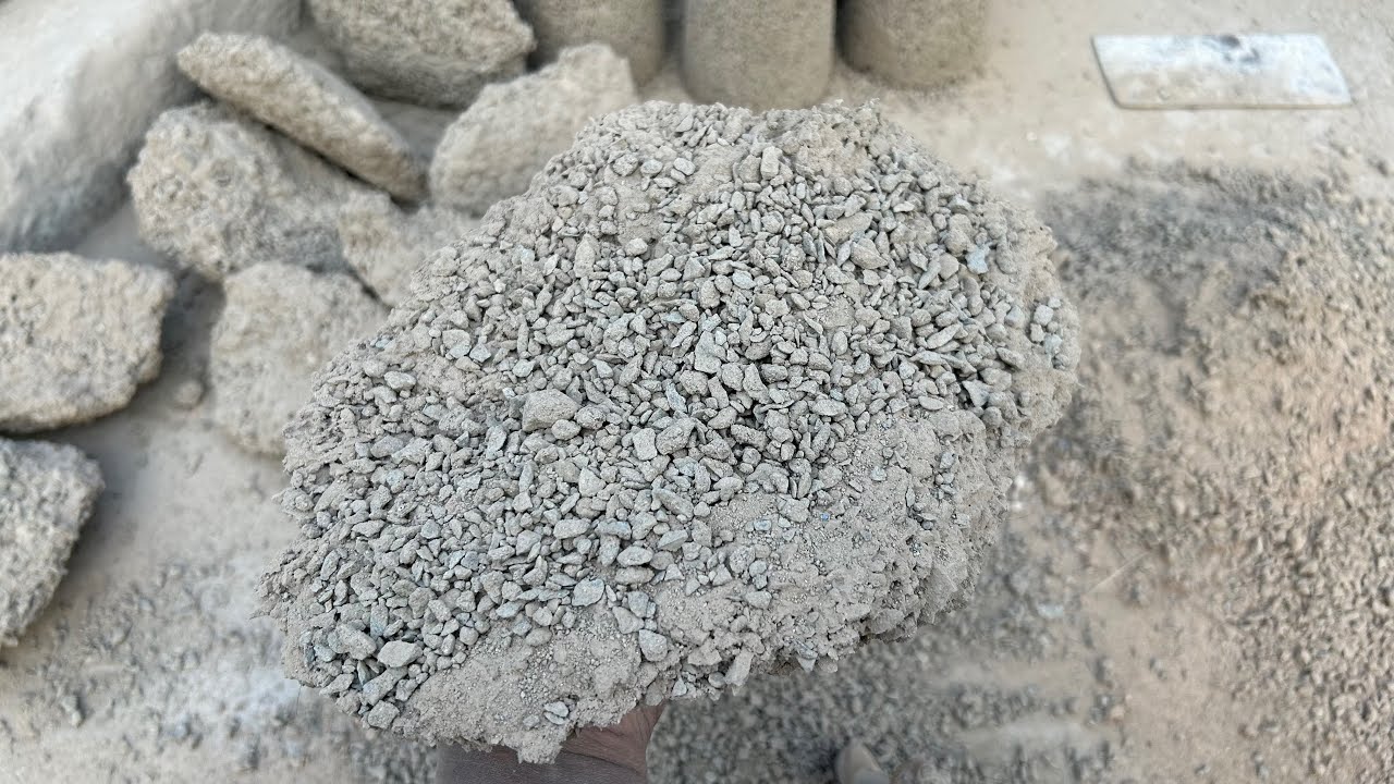 New 🥰 Concrete Chunks Shapes Dry Floor Crumbling #oddlysatisfying - YouTube
