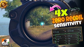 4x Scope Sensitivity Setting Bgmi|4x Zero Recoil Spray|Bgmi 4x No Recoil Sensitivity with Gyroscope