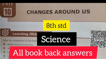 8th std science unit 10 changes around us // All book back answers #changesaroundus