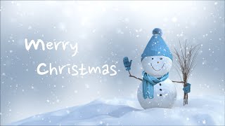 Snow falling (with snowman) Christmas Background video - No Copyright video