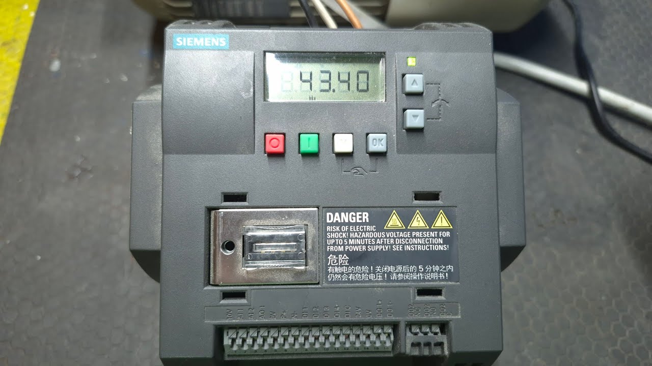 Siemens V20 sürücü (inverter) Hızlı Devreye Alma Parametreleri