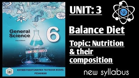 Science Class 6th|in Pashto|Ch#3|lecture#4| Kpk Textbook|Nutrition and their composition