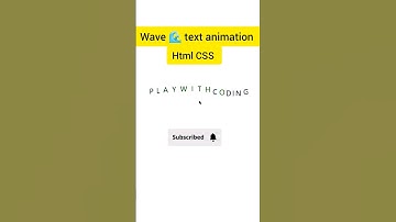Html CSS text wave 🌊 animation #htmlcss #pythonlearning #htmltutorial