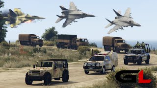 PUTIN UNDERSTIMATED NATO! Ukrainian Hawk Missiles, Drones & Jets Attack on Israeli Army Convoy -GTA5