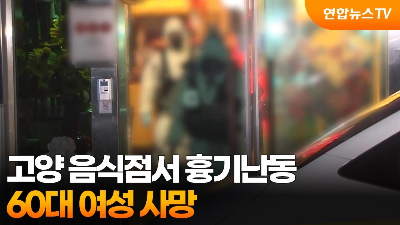 고양 음식점서 흉기난동…60대 여성 사망 / 연합뉴스TV (YonhapnewsTV)
