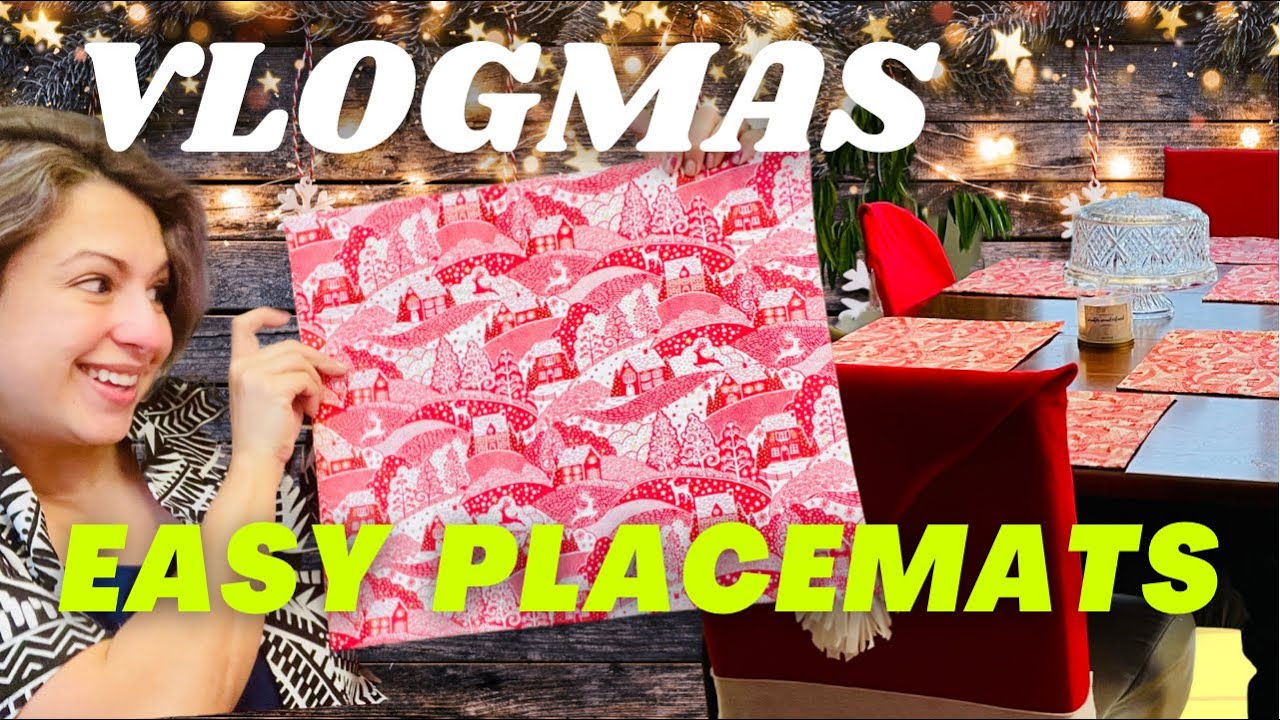 Quick & Easy Placemats. You Can Make These Too! // Vlogmas Day 18 YouTube