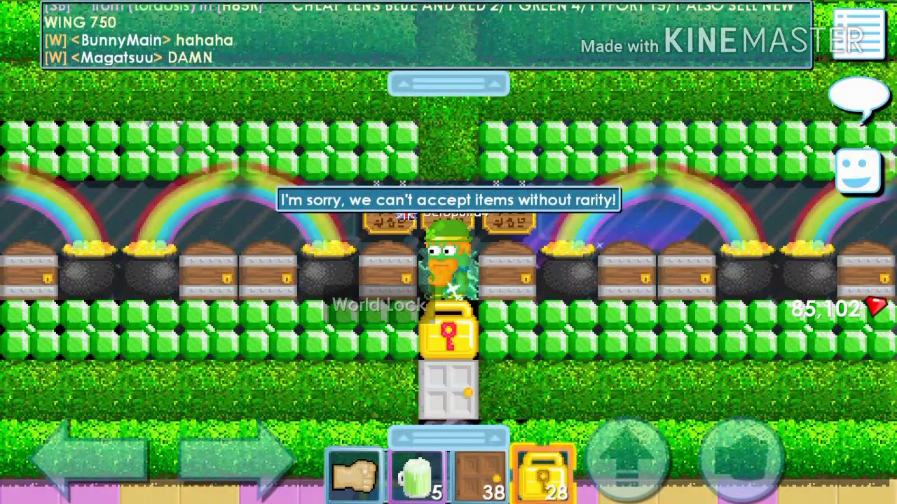Growtopia st patrick day ( MONEY GUN) - YouTube