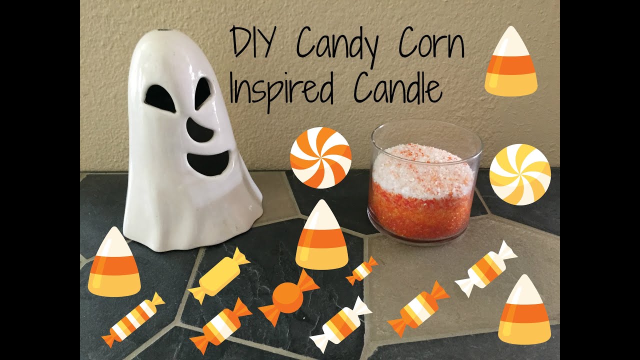 Candy Corn Inspired DIY Candle - YouTube