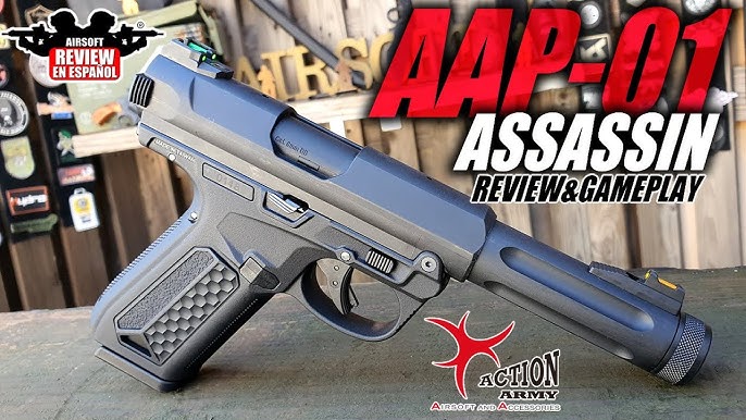 REPLICA PISTOLA AAP-01 ASSASIN FULL AUTO ACTION ARMY NEGRA > Réplicas  Airsoft > Pistolas > ACTION ARMY