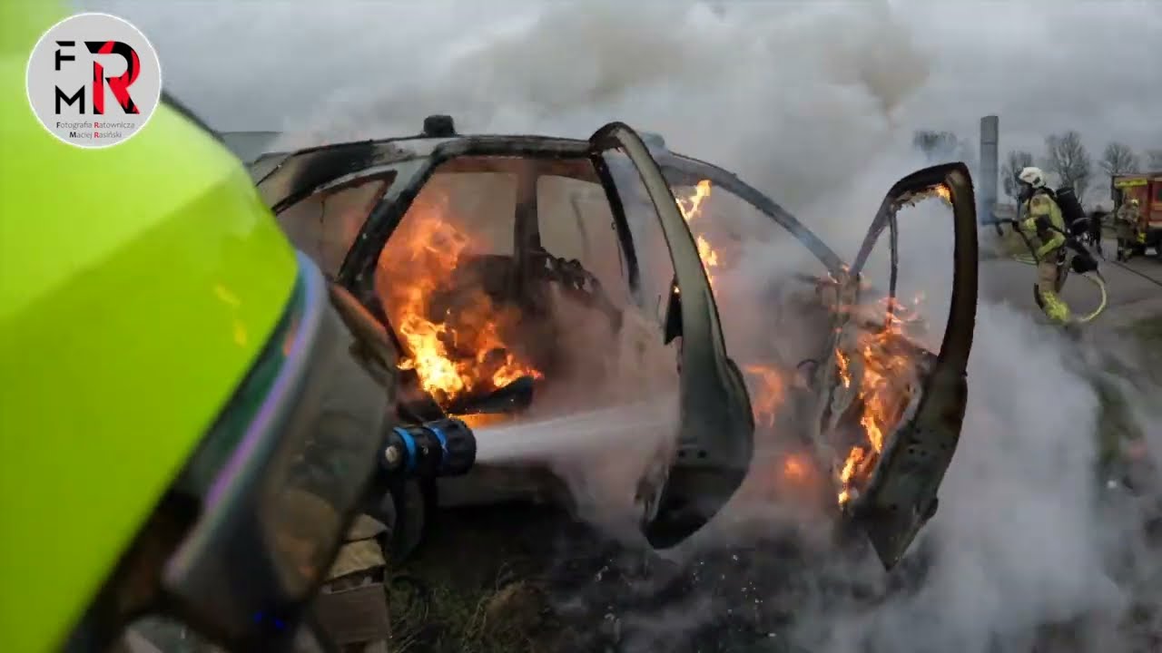 Pożar samochodu na ulicy Południowej