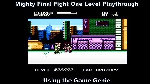 Mighty Final Fight One-Level Playthrough using the Game Genie for the Nes :D #Nintendo #CheatCodes
