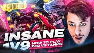 LL STYLISH | BIGGEST 1V9 OF THE SEASON! HOW TO PLAY ZED VS TANKS