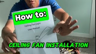 Installing a basic ceiling fan. Most parts are the same on all fans, maybe a little differently made