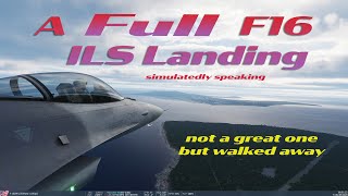 Second Attempt at ILS Landing in F16 Fighter Jet: Piloting Under Pressure | DCS