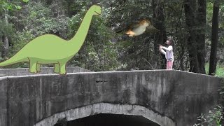 JURASSIC PARK IN OUR BACKYARD,  CHILDREN FISHING, HAVING FUN