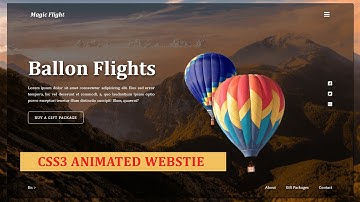 How To Make An Animated Beautiful Website Design Using HTML And CSS | Air Balloons Animation |🙏#CSS3