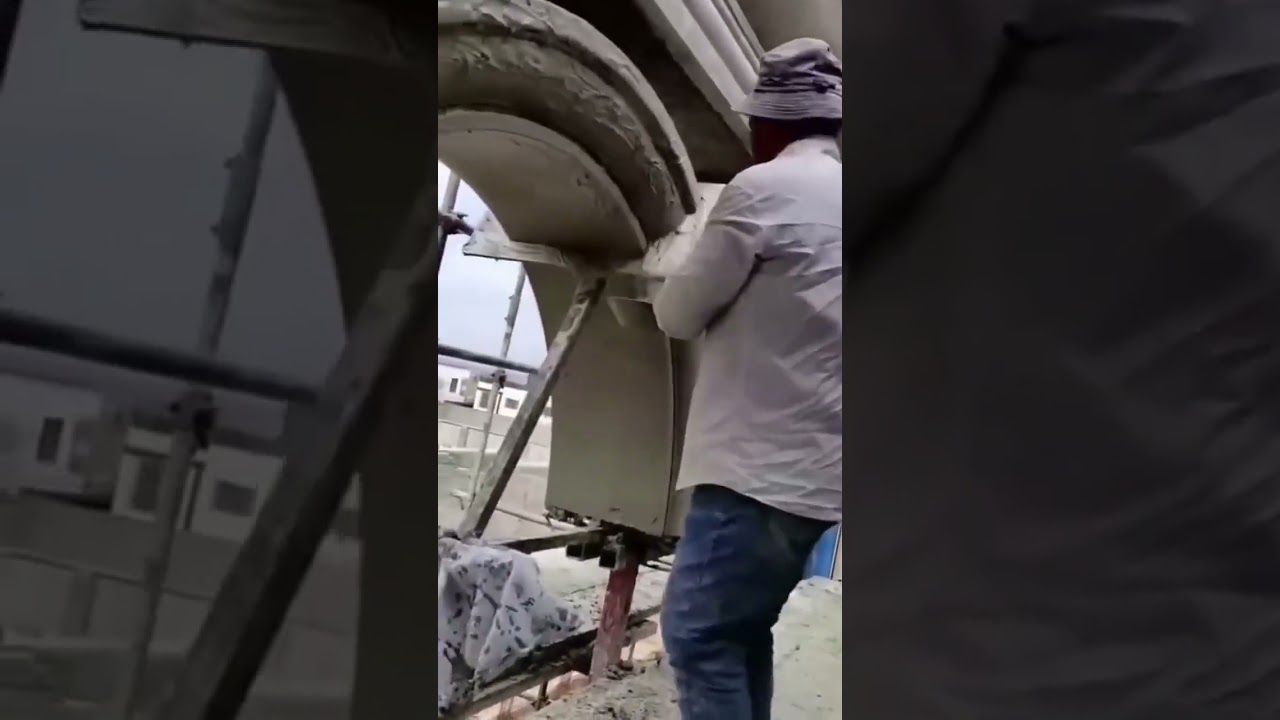 Curved cement pipe making process—step by step! 🏭