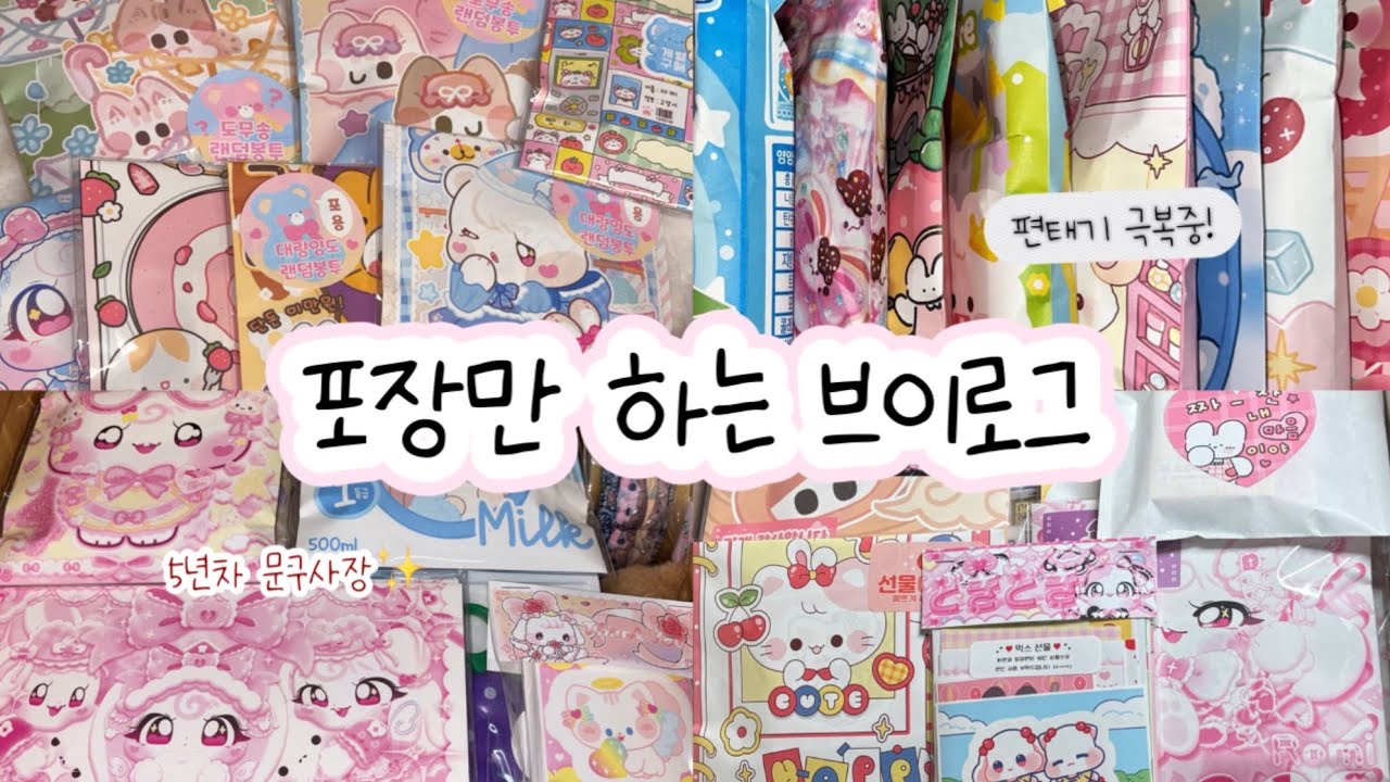 #포용계 5년차 문구사장 포장 브이로그❤️/#asmr#문구#포장계#쇼핑몰 #문구사장 