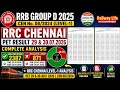 RRB Group d level-1 PET qualified candidates 29-30 july 2026 rrc chennai SR zone last day 31.7.2026