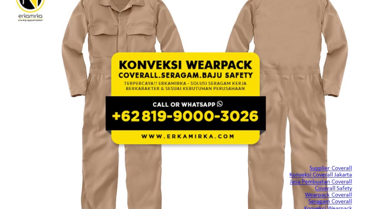 TERBAIK!! WA +62 819-9000-3026 - Konveksi Seragam Coverall
