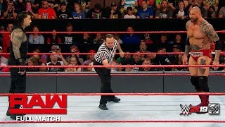 Batista takes roman reigns in this ironman match! is on his way to
take one of the greats reigns! who will be best? animal batista...