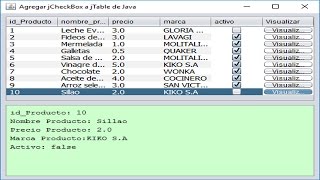 Agregar CheckBox a un jTable de Java