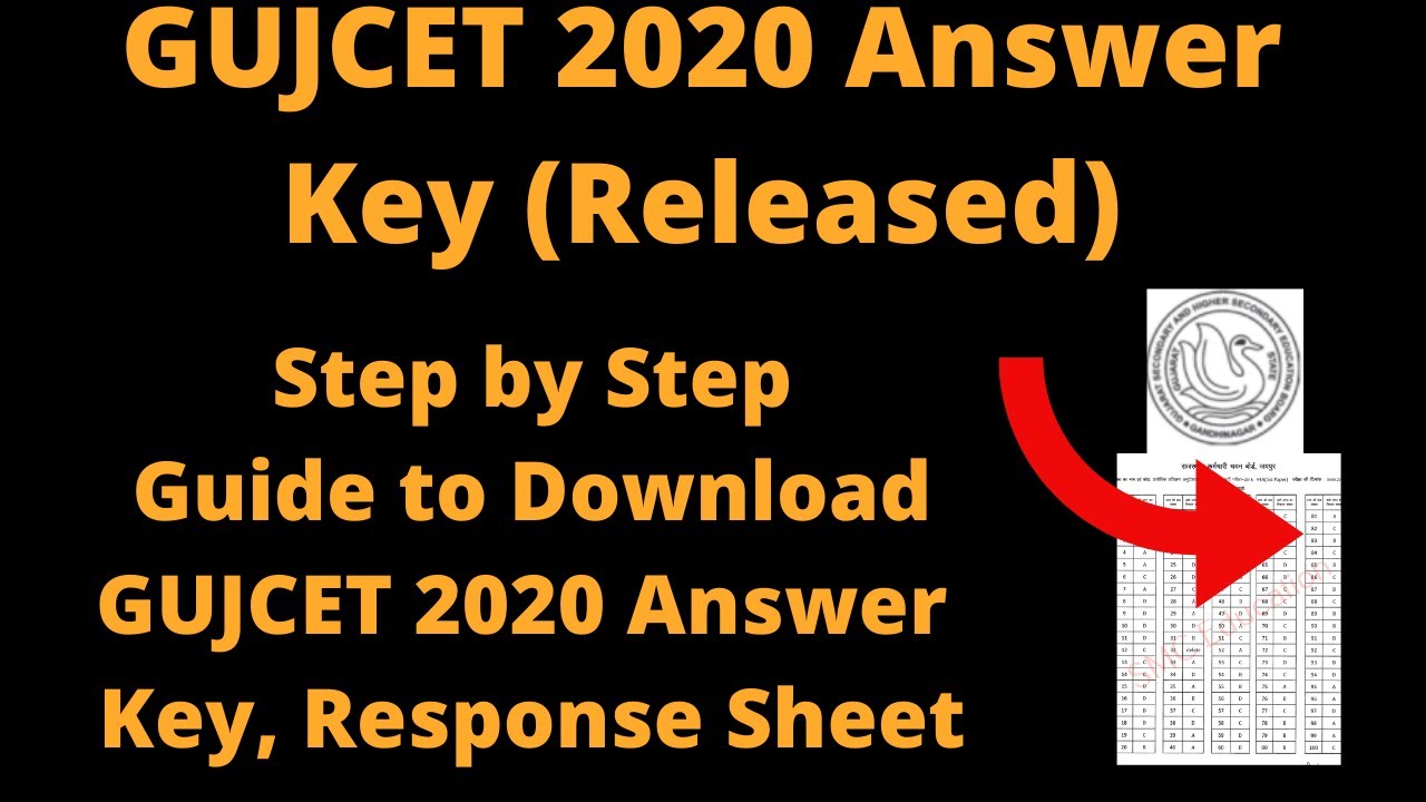 GUJCET 2020 Answer Key (Released) - How to Download GUJCET Answer Key Physics, Chemistry, Maths, Bio
